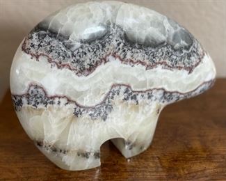 3pc Zuni Style Carved Stone Bears Native American Largest: 6x9x2in