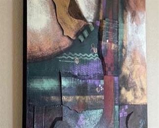 *Original* Mixed Media Art Van Stafford painting 60x48x2in