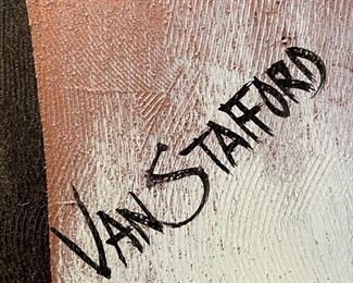 *Original* Mixed Media Art Van Stafford painting 60x48x2in