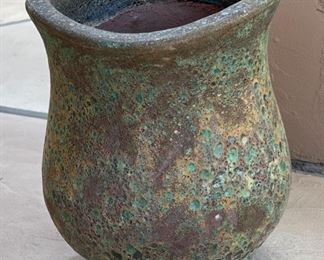 Lava Glaze Ceramic Planter 16 inches high by 13 inches diameter