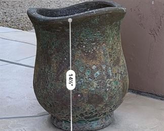 Lava Glaze Ceramic Planter 16 inches high by 13 inches diameter