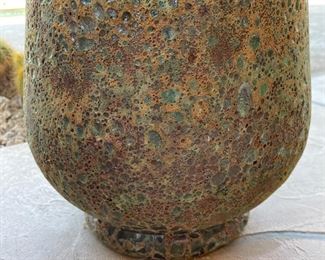 Lava Glaze Ceramic Planter 16 inches high by 13 inches diameter