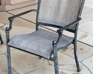 Hampton Bay Patio Table & Chairs Cast Aluminum Table: 28 inches high by 50 inches diameter