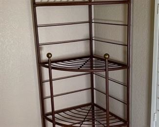 Metal Corner Shelf 74x19x19in HxWxD