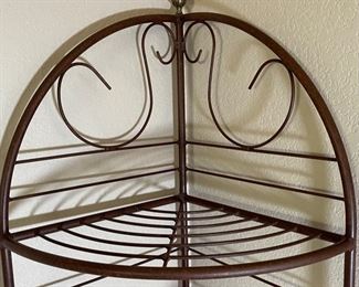 Metal Corner Shelf 74x19x19in HxWxD