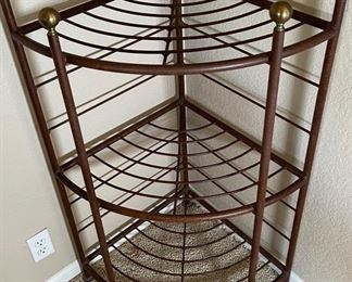 Metal Corner Shelf 74x19x19in HxWxD