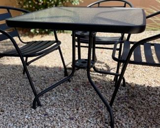 Patio Table & 4 Chairs 36x22x22in HxWxD