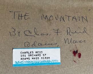 *Original* Charles Chas Reid Mountain Landscape Scene Oil Painting on Board Frame: 22x26in<BR>Art: 16x20in