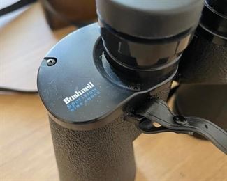 Vintage Bushnell 10x50 Wide Angle Insta Focus Binoculars W/ Case & Lens Covers