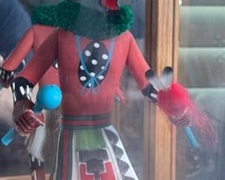 Kachina Wolf Dancer Lamp 27x15.5 diameter