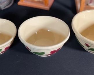 3pc Watt Pottery Starflower Mixing Bowls 7/8/9 LG: 4.75x9.25in Diameter