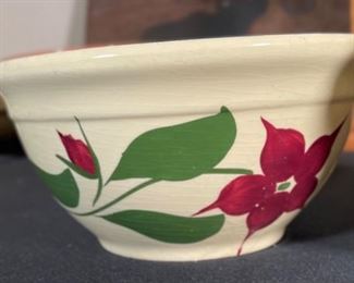 3pc Watt Pottery Starflower Mixing Bowls 7/8/9 LG: 4.75x9.25in Diameter