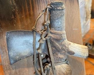 Peace Pipe Tomahawk Ceremonial Native American Pipe: 24in Long