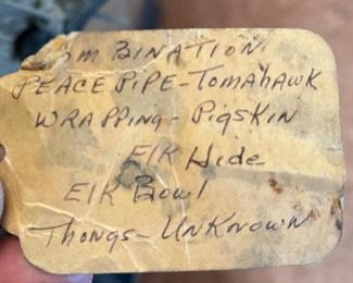 Peace Pipe Tomahawk Ceremonial Native American Pipe: 24in Long