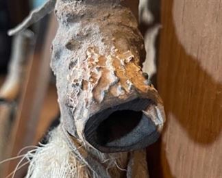 Vintage Peace Pipe Native American Ceremonial Pipe: 30in Long