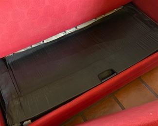 Contemporary Sleeper Sofa Red Fabric Couch 35x34x78in HxWxD