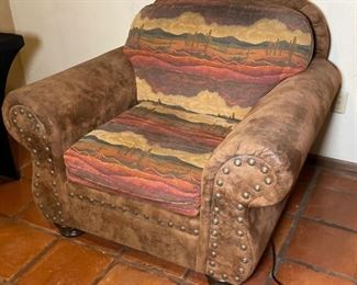 Southwest Rustic Oversized Chair 37x45x39 HxWxD