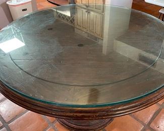 Rustic Pedestal Dining Table 32in H x 54in Diameter