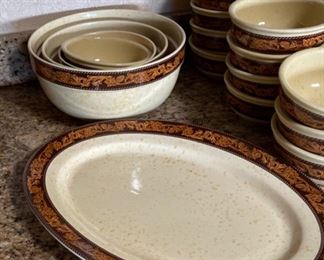 55pc Cowboy Living Western Belt Collection Dinnerware Plate Set