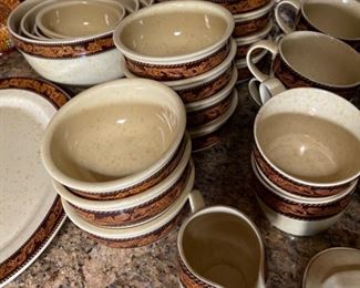 55pc Cowboy Living Western Belt Collection Dinnerware Plate Set