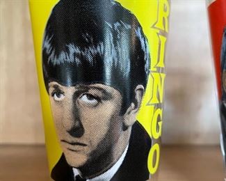 4pc Beatles Drinking Glasses 6.75in H
