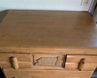 Log Cabin 6-Drawer Country Dresser 44x30x19in HxWxD