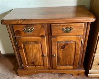 Vintage Solid Wood Nightstand