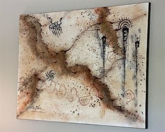 Stephen K McCullough Dance of The Deer Clan Painting Southwest 36x48x2in HxWxD