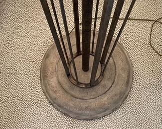 Rustic Ceramic & Iron Floor Lamp 63in H x 21in Diameter