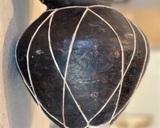 Tarahumara Mexican pottery Double Pot 22in Long x 12in Diameter