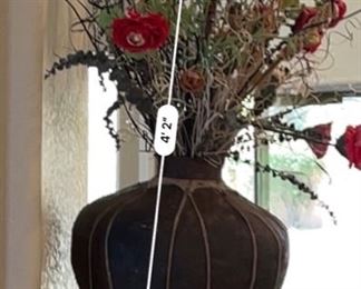 Large Tarahumara Mexican pottery on Stand POT: 23in H x 18in Diameter