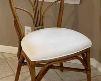 2pc Rattan Chairs Island Home Pair 36x19x18in HxWxD