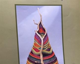 Montana Blue Heron Contemporary Santa Fe Sculptural Weaving Basket Marilyn Evans Wm. Stevens 26x15x13in HxWxD