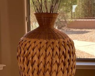 Huge Basket Weave Decor Vase 30in H x 16in Diameter