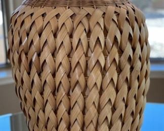 Huge Basket Weave Decor Vase 30in H x 16in Diameter