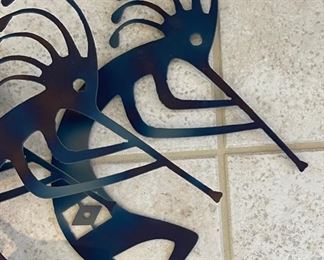 Metal Kokopelli Wall Decor 17x22x2in HxWxD