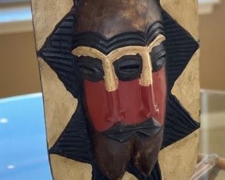 Hand Carved African Mask on Stand