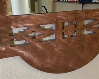 Rustic Brushed Copper Frame Mirror 44x28in