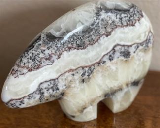 3pc Zuni Style Carved Stone Bears Native American Largest: 6x9x2in