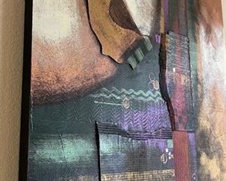 *Original* Mixed Media Art Van Stafford painting 60x48x2in