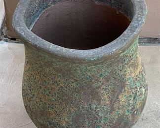 Lava Glaze Ceramic Planter 16 inches high by 13 inches diameter