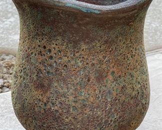 Lava Glaze Ceramic Planter 16 inches high by 13 inches diameter