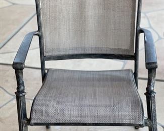 Hampton Bay Patio Table & Chairs Cast Aluminum Table: 28 inches high by 50 inches diameter