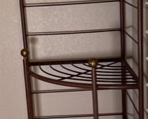 Metal Corner Shelf 74x19x19in HxWxD