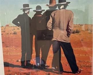 Navajo Bus Stop Malcolm Watt Framed Poster Frame: 30x24in