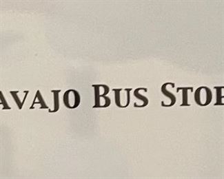 Navajo Bus Stop Malcolm Watt Framed Poster Frame: 30x24in