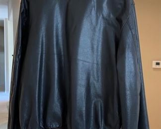 Vintage LL Bean Goatskin Leather Jacket Classic Bomber SZ 46 Long 46 Long