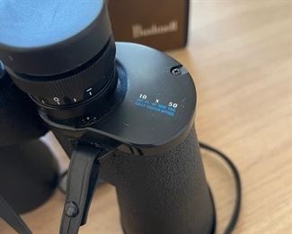 Vintage Bushnell 10x50 Wide Angle Insta Focus Binoculars W/ Case & Lens Covers