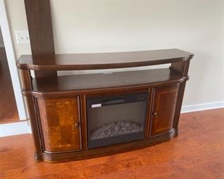 Cabinet with fireplace insert