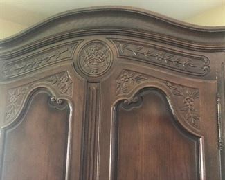 Top of wardrobe closet - carved detailing